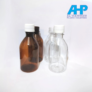 200ml Amber and Transparent PET Pharma Sirop Bottle